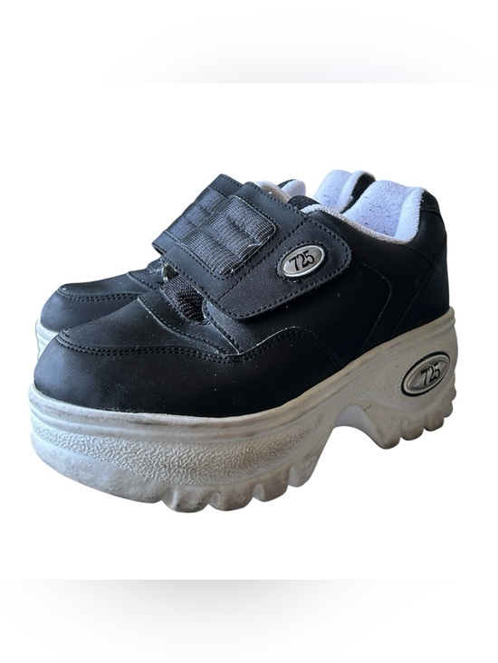 725 Originals Shoes - Y2K Grunge “725 Original” Black/White Chunky Platform Style Sneakers